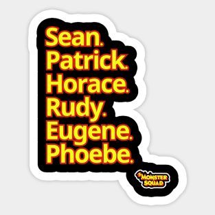 The Monster Squad Members Sticker